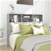 sephironlbb Testiera con ripiani, in legno grigio cemento, 140 x 19 x 103,5 cm, montaggio a parete per camera da letto, scaffale per riporre oggetti, schienale funzionale