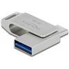 DeLOCK 54075 unità flash USB 64 GB USB Type-A / USB Type-C 3.2 Gen 1 (3.1 Gen 1) Argento