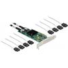 DeLOCK Scheda PCI Express x8 SATA a 8 porte con cavo di collegamento