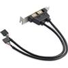 StarTech.com Adattatore piastra slot basso profilo 2 porte USB A femmina