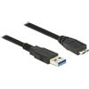 DeLOCK 85071 cavo USB USB 3.2 Gen 1 (3.1 Gen 1) 0,5 m USB A Micro-USB B Nero