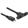 DeLOCK 85245 cavo USB USB 2.0 0,25 m Micro-USB B Nero