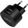 LogiLink PA0218 Caricabatterie per dispositivi mobili Universale Nero AC Interno