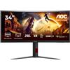 AOC G4 CU34G4Z Monitor PC 86,4 cm (34) 3440 x 1440 Pixel Wide Quad HD LED Nero, Rosso