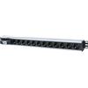Intellinet 711449 unità di distribuzione dell'energia (PDU) 12 presa(e) AC Nero, Grigio