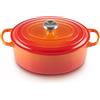 Le Creuset Cocotte Ovale Evolution in Ghisa Vetrificata 29 cm Arancio