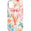 Summer Aesthetic Beachy Collage Custodia per iPhone 16 Plus Beach Collage Acquerello Fiocco Rosa Estetica Costiera Estate
