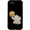 elephant burger cute animal trunk lift f Custodia per iPhone SE (2020) / 7/8 Cartone animato Elephant Burger Lift