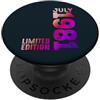 Birth Since Month Of July Retro Vintage Anno 1981 Mese Di Luglio 1981 Retro 1981 Annata 1981 PopSockets PopGrip Adesivo