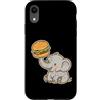elephant burger cute animal trunk lift f Custodia per iPhone XR Cartone animato Elephant Burger Lift