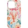 Summer Aesthetic Beachy Collage Custodia per iPhone 14 Pro Max Beach Collage Acquerello Fiocco Rosa Estetica Costiera Estate