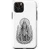Wholesome Sketch Co Custodia per iPhone 11 Pro Nuada, arte celtica in argento, linea Warrior King