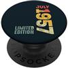 Birth Since Month Of July Retro Vintage Mese Luglio 1957 Anno 1957 Retro 1957 Vintage 1957 Dal 1957 PopSockets PopGrip Adesivo
