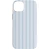 Classic Casely Stripes Pastel Colors Custodia per iPhone 14 Plus Elegante Motivo Verticale Linee Autunno Azzurro e Grigio