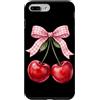 Cherry Aesthetic Summer Fruit Lover Red Custodia per iPhone 7 Plus/8 Plus Rosa Fiocco Ciliegia Acquarello Rosso Estetica Ciliegie Estate