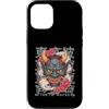Japanese Oni Mask Aesthetic By TOKYO WAV Custodia per iPhone 12/12 Pro Hannya Oni Mask Devil Yokai - Maschera giapponese con tatuaggio demone