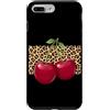 Cherry Aesthetic Summer Fruit Lover Red Custodia per iPhone 7 Plus/8 Plus Rosso Ciliegia Estetica Stampa Leopardo Ciliegie Estate Alla Moda