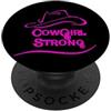 Western Heritage Girls Co Cowgirl forte rosa cappello western country silhouette grafica PopSockets PopGrip Adesivo