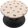 Cute Cat Dog And Bows Graziosi fiocchi beige a forma di carlino con labrador PopSockets PopGrip Adesivo