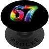 Maglietta Meme Divertente 67 Sei Sette 6 67 Sei Sette 6-7 Dolce Brainrot Italiano Meme Per Bambini PopSockets PopGrip Adesivo