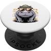 Hippopotamus Lover Gifts Hippo Safari Sunglasses Hippopotamus Lover Africa PopSockets PopGrip Adesivo