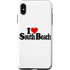 LOVE OF SOUTH BEACH HEART MIAMI FLORIDA Custodia per iPhone XS Max I LOVE HEART SOUTH BEACH SOBE MIAMI BEACH FLORIDA