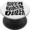 Regenbogen Liebe LGBTQ Stolz Statement Queer Queer Queer Gay Pride Festival LGBTQ PopSockets PopGrip Adesivo