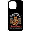Bookish Cat Designs Custodia per iPhone 14 Pro Max Divertente gatto lettura libri saggio vecchio topo di biblioteca