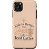 Coffee And Jesus Custodia per iPhone 11 Pro Max Gesù Latte ghiacciato Christian Coffee Lover Faith