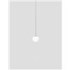 Vistosi OTO SOSPENSIONE 15 BIANCO RIGADIN NICKEL SATINATO 1 LUCE ATTACCO G9