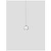 Vistosi OTO SOSPENSIONE 18 CRISTALLO RIGADIN NICKEL SATINATO 1 LUCE ATTACCO G9