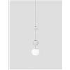 Vistosi OTO SOSPENSIONE PEAB BIANCO RIGADIN NICKEL SATINATO 1 LUCE ATTACCO G9