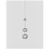 Vistosi OTO SOSPENSIONE PEAB FUME' RIGATO NICKEL SATINATO 1 LUCE ATTACCO G9