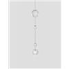 Vistosi OTO SOSPENSIONE PEAC CRISTALLO RIGADIN NICKEL SATINATO 1 LUCE ATTACCO G9
