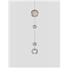 Vistosi OTO SOSPENSIONE PEAC FUME' RIGATO NICKEL SATINATO 1 LUCE ATTACCO G9