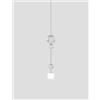 Vistosi OTO SOSPENSIONE PEAD BIANCO RIGADIN NICKEL SATINATO 1 LUCE ATTACCO G9