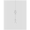 Vistosi OTO SOSPENSIONE PEAD CRISTALLO RIGADIN NICKEL SATINATO 1 LUCE ATTACCO G9