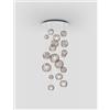 Vistosi OTO SOSPENSIONE R55 FUME' RIGATO ACCIAIO SPECCHIATO 9 LUCI ATTACCO G9