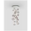 Vistosi OTO SOSPENSIONE R55 FUME' RIGATO NICKEL SATINATO 9 LUCI ATTACCO G9