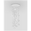 Vistosi OTO SOSPENSIONE R60 CRISTALLO RIGADIN BIANCO OPACO 10 LUCI ATTACCO G9
