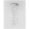 Vistosi OTO SOSPENSIONE R60 CRISTALLO RIGADIN NICKEL SATINATO 10 LUCI ATTACCO G9