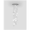 Vistosi OTO SOSPENSIONE RC BIANCO RIGADIN NICKEL SATINATO 12 LUCI ATTACCO G9