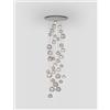 Vistosi OTO SOSPENSIONE RC FUME' RIGATO NICKEL SATINATO 12 LUCI ATTACCO G9