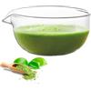 Byfoyif Ciotola in Vetro per Matcha con Beccuccio, 350ml Tazza da Tè Giapponese per Frullare e Servire, per Latte, Frullati, Farina e Bevande - per Sala da Tè e Cucina