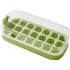 CUSTCH Press-Type Silicone Ice Cube Trays With Storage Box Remove, One Click Mini Ice Cube Trays, Portable Ice Cube Trays for Ice Drink, Juice, Whiskey, Cocktail (Green,21)