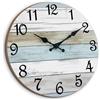 CHYLIN Orologio da parete Chylin, orologio da parete silenzioso da 30 cm, senza ticchettio, funzionamento a batteria, rustico e costiero, decorativo per bagno, cucina, camera da letto, soggiorno