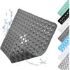 ARCPNRT Tappetino da doccia antiscivolo, 53 x 53 cm, antiscivolo, per doccia con ventose, quadrato, tappetino doccia con fori di scarico, per doccia, grigio