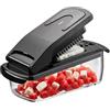 GEFU Treppo - Tagliatore a cubetti e penna per frutta e verdura, patatine fritte, formaggio feta
