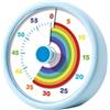 QOXEZY Timer visivo arcobaleno da 60 minuti per bambini, dispositivo portatile per conto alla rovescia, sviluppa la consapevolezza del tempo, ideale per classe, ufficio e casa (blu)
