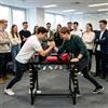 Generic Braccio di Ferro Tavolo, Armwrestling Standard Battaglia Tavolo, Struttura interamente in acciaio, Braccio di Ferro Muscolare Exerciser, per adatto casa, ufficio, palestra, club(Nero)